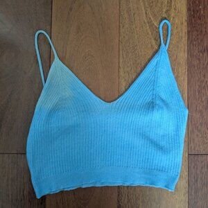 shein sky blue bralette top (fades described in description)